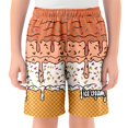 thumbnail image 2 of Baby Girl Pants Kids Elastic Waist Casual Shorts Soft Breathable Everyday Play Orange 170, 2 of 4