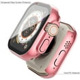 thumbnail image 5 of 2 Pack Hard PC Case Built in Tempered Glass Compatible with 49mm Apple Watch Ultra 3 2025 / 2 (2024)/ Ultra, Protective Case with Screen Protector for iWatch, Shockproof Cover, 1 Pink + 1 Transparent, 5 of 7