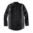 thumbnail image 4 of Workwear Outfitters Men's Long Sleeve Perform Plus Shop Shirt w/ Oilblok Tech Black/Charcoal, Medium, 4 of 5