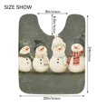 thumbnail image 5 of Yayeee Bath Rug for Bathroom Floor Non Slip Rectangle Fluffy Soft Absorbent Mat, 16"x24", Gray Snowmen, 5 of 7