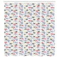 thumbnail image 2 of Ambesonne Paisley Shower Curtain, Wildflowers Leaves Art, 69"Wx75"L, Yellow White Grey, 2 of 4