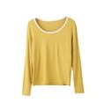 thumbnail image 1 of JMKQLZ Mode T-shirt Décontracté Imprimé Col Rond Manches 3/4 Blouse, 1 of 3