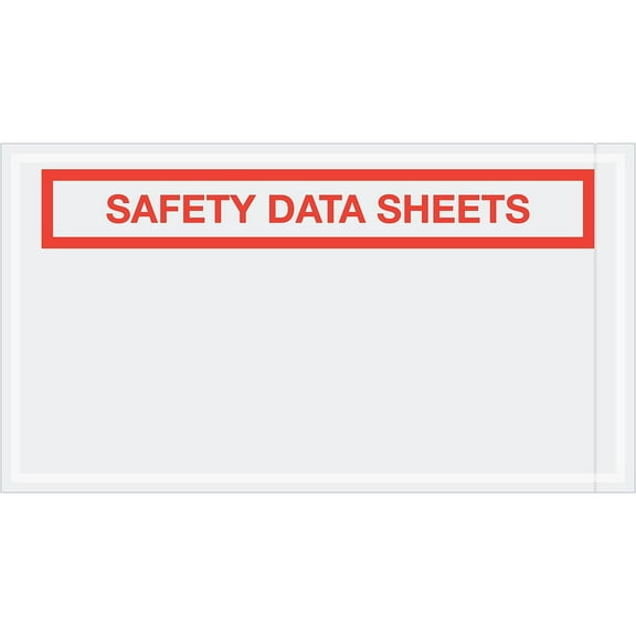 Tape Logic SDS Envelopes "Safety Data Sheets" 5 1/2" x 10" Clear 1000/Case PL494