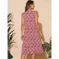 thumbnail image 7 of DARING DIVA Sleeveless Crewneck Print Midi Tank Dress XL Red, 7 of 7