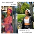 thumbnail image 6 of Hair Wrap for Black Women with Natural Hair Large Stretch Soft Edge Scarves for Braids Dreadlocks Headbands, 6 of 8