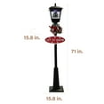 thumbnail image 3 of Fraser Hill Farm 5.9 ft Musical Snowy Christmas Street Lamp in Black, FSSL071A-BLK2, 3 of 16