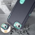 thumbnail image 5 of for iPhone SE Case 2022/2020, iPhone 7/8 Phone Case with Built in Kickstand, Shockproof/Dustproof/Drop Proof Military Grade Protective Cover for Apple iPhone SE/7/8 4.7"(Blue/Cyan), 5 of 14