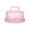 Pink #4, variant on Transparent Cake Storage Box with Lid | Airtight Fresh-Keeping Container | Cupcake & Snack Organizer | 26 x 22.5 x 13.5cm | Blue, Green, White Options