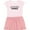 Pink With Stripes, variant on Inktastic Little Miss Trouble Girls Toddler Dress