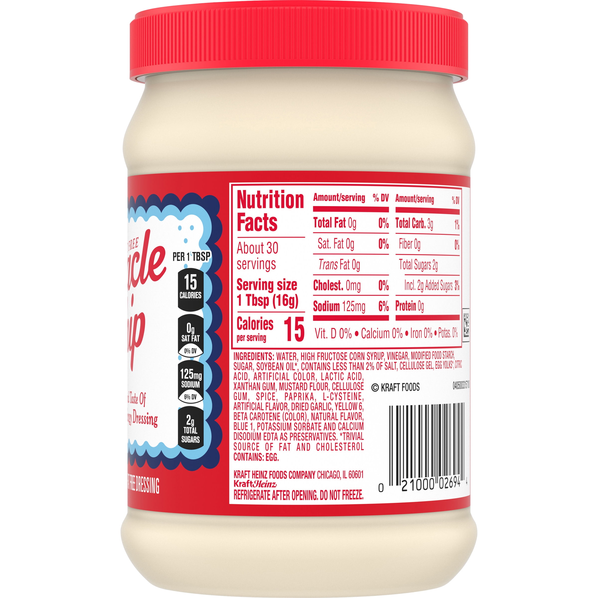 Miracle Whip Fat-Free Dressing 15 fl oz Jar - Walmart.com - Walmart.com Miracle Whip Fat-Free Dressing 15 fl oz Jar - Walmart.com - Walmart.com