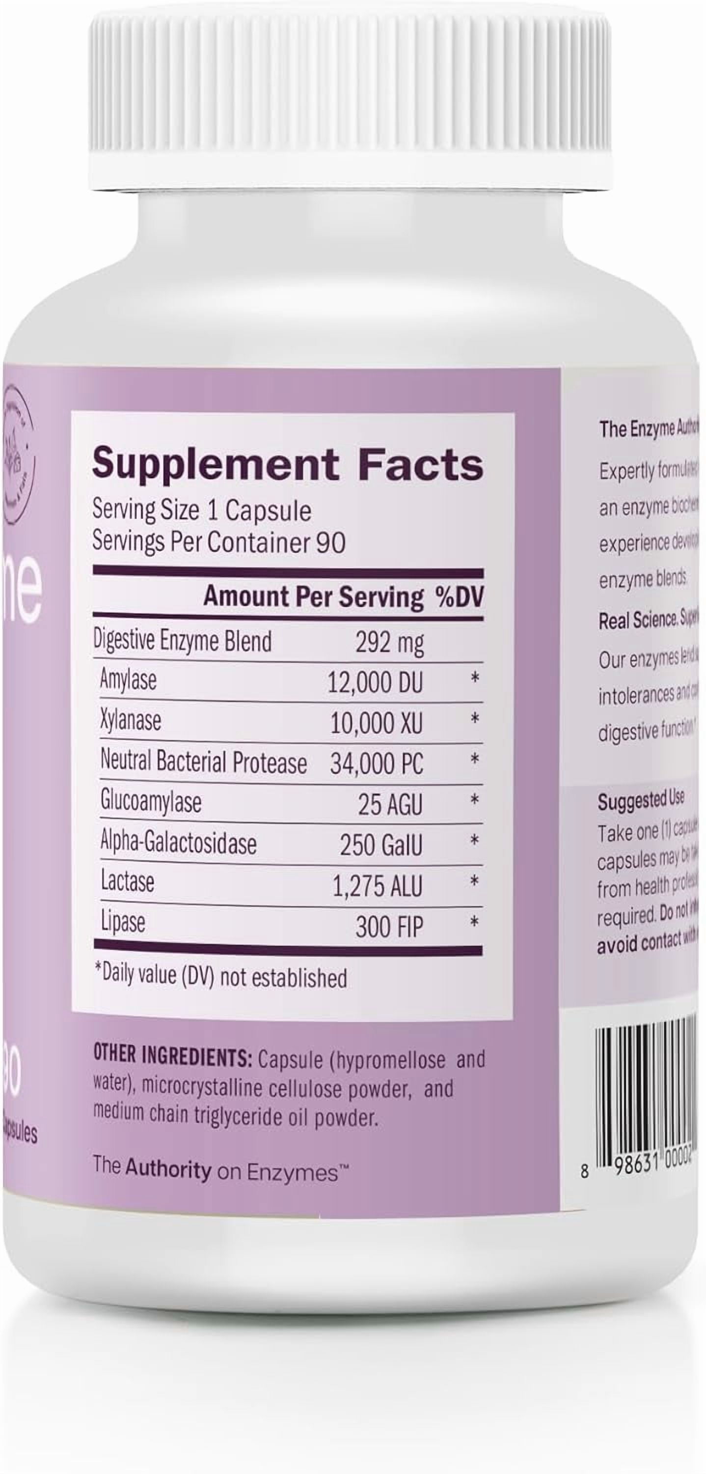 Houston Enzymes Digestive Enzymes – Dietary Supplements for Gut Health & Digestive Support – Bloating Relief for Women & Men – Vitamins and Supplements – 90 Capsules