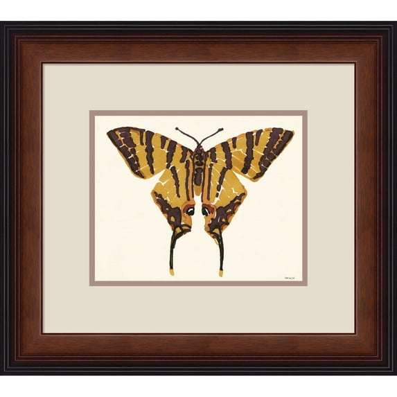 Great Art Now Papillon 2 by Stellar Design Studio, Framed Wall Art, 18.5W x 16.5H