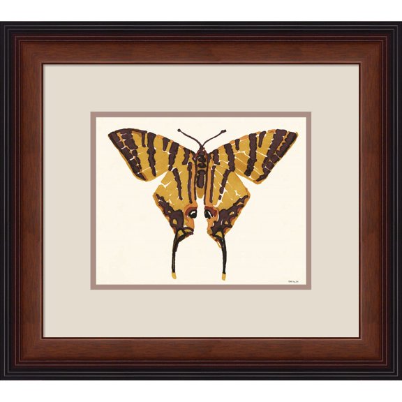 Great Art Now Papillon 2 by Stellar Design Studio, Framed Wall Art, 18.5W x 16.5H