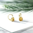 thumbnail image 5 of Gem Stone King 4.00 Ct Cushion Yellow Citrine 18K Yellow Gold Plated Silver Earrings, 5 of 5