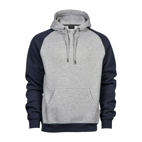 Tee Jays Mens Two Tone Raglan Hooded Sweatshirt