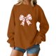 thumbnail image 4 of TaTaai Women's Valentine Bow Heart Print Sweatshirt, Cute Loose Pullover Top, Romantic Christmas Date Night Blouse, Soft Long Sleeve Casual Wear Gift, 4 of 4
