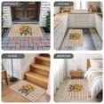 thumbnail image 6 of Sunflower Door Mat&nbsp;Indoor Outdoor Entrance, Non Slip Rug for Kitchen Bathroom Entryway Rug, Brown Plaid Spring Floral Summer Botanical Washable Doormat Floor Mat 20x31.5 Inch, 6 of 8