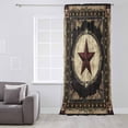 thumbnail image 3 of Western Stars Brown Semi Sheer Curtains Drapes for Living Room,Bedroom,French Doors Window 72 Inches Long,Farmhouse Country Vintage Wood Grain Rod Pocket Chiffon Curtain Drapery Voile Drape Panel, 3 of 6