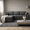 L-Grey, variant on Boneless Couch,108'' Modular Sectional Sofa, Cloud Couch with U-Shape Chaise & Deep Seat, Corduroy Upholstered Living Room Couch,Sectional Couches for Living Room Apartment, Black