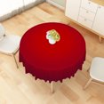 thumbnail image 4 of Duangreer Retro Red Christmas 70''Round Tablecloth, Waterproof Tablecloths for Party, Dining, Indoor and Outdoor, 4 of 6
