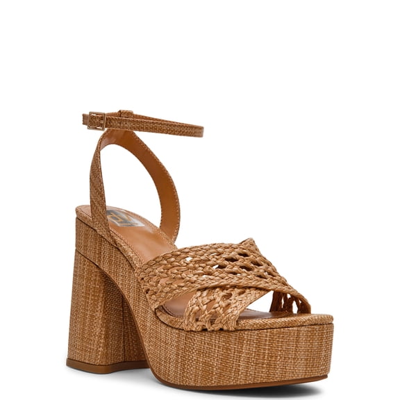 DV Dolce Vita Women's Whishora Platform Block Heel Sandal with Ankle Strap