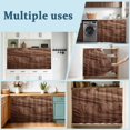 thumbnail image 6 of Retro Wood Grain Sink Skirt 11"W x 13"L,Dustproof Under Sink Curtain Skirt for Bathroom Kitchen,Rustic Farmhouse Wooden Board Brown Adhesive Short Curtain Vanity Cover for Laundry Closet Shoe Rack, 6 of 8