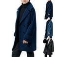 thumbnail image 5 of Mercatoo Girls' Dress Coat Double Breasted Peacoat Boys Trench Coat Wool Blend Long Winter Coat Kids Thicken Mid Length Ski Jacket, 5 of 5