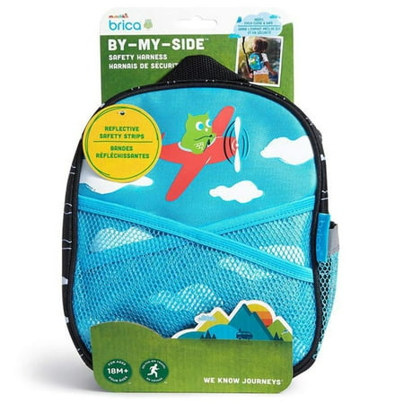 Munchkin® Brica® By-My-Side™ Toddler Safety Harness Backpack with Leash, Owl, Blue, Unisex