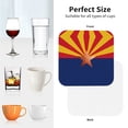 thumbnail image 6 of Arizona Flag Leather Drink Coasters for Drinks (6 Pack) for Tabletop Protection Square, 6 of 6