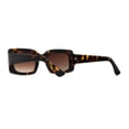 thumbnail image 4 of Womens Thick Rimmed Square Rectangular Sunglasses Tortoise Brown, 4 of 4