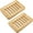 2pack-Bamboo, variant on 1 Pack/ 2Pack Soap Dish Soap Saver Holder Soap Tray for Bathroom Shower, Rectangular Sink Drainer Hand Craft for Soap,Sponges and More