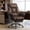 Brown, variant on XUEGW Heavy-Duty 550 lbs Big and Tall Office Chair, Wide Seat Leather XUEGW Ergonomic Executive Desk Chair with Leg Rest, Adjustable Height Computer Gaming Chair, Gray