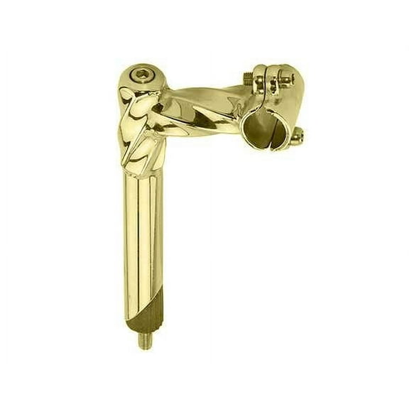 Gold All Twisted Lowrider bike Stem 22.2mm. Bicycle stem, bike part, bicycle part.