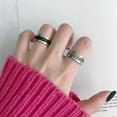 thumbnail image 2 of CIMAXIC Finger Ring 5pcs Anxiety Fidget Rings Titanium Steel Finger Rotate Rings Thumb Ring Set,0.72"X0.72"X0.31", 2 of 4