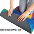 thumbnail image 3 of Rainbow Tie Dye Mandala Pattern Hot Yoga Mat Towel Non Slip for Hot Yoga - Quick-Drying Yoga Mat Cover with 4 Corner Pockets with Travel Bag - Hot Yoga Towel Non Slip 70"x26", 3 of 6
