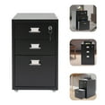 thumbnail image 5 of Vertical File Cabinet 3-Drawer Lockable Black Cold-Rolled Steel 18.3in Tall, 5 of 18