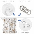 thumbnail image 5 of Brown Grey Floral Spring Waterproof Fabric Shower Curtain,Watercolor Botanical Butterfly Waterproof Fabric Shower Curtain for Bathroom Curtains Bathtubs Shower Curtains with 12 Hooks Small 36x78in, 5 of 8