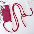 thumbnail image 3 of Funda de teléfono con correa de cordón cruzado, carcasa de silicona líquida para iPhone 15, 14, 13, 12, 11 Pro Max, SE, X, XR, XS Max, 7, 8 Plus, 3 of 5
