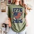 thumbnail image 2 of HCYSFG Womens Summer Crew Neck Elbow Sleeve Tops July 4th Independence Day Flag Motif Tees 250th Anniversary T-Shirts, 2 of 4