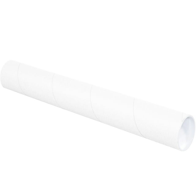 Tape Logic TLP3020W Tubes d'Expédition avec Bouchons, 3 Pouces x 20 Pouces, Blanc (Lot de 24)