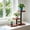 Brown, variant on BGZLEU 3-Tier Plant Stand Indoor,Metal & Wood Planter Holder for Display,Corner Tiered Flowers Plants Shelf Stand,Space Saving,for Home Living Room Garden Office Decoration,14" H Total,Black & White