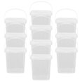 thumbnail image 1 of MesaSe Transparent Polypropylene Fracture Resistant Ice Cream Food Storage Jar (10 Count), 1 of 6