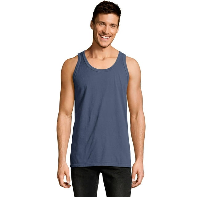 Hanes Homme ComfortWash Débardeur Sans Manches Teint en Pièce, L, Saltwater