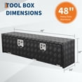 thumbnail image 3 of EDTara Lockable Aluminum Toolbox Chest, Heavy Duty Diamond Plate Storage Organizer With Keys for Trucks, Rvs, and Trailers, 3 of 6