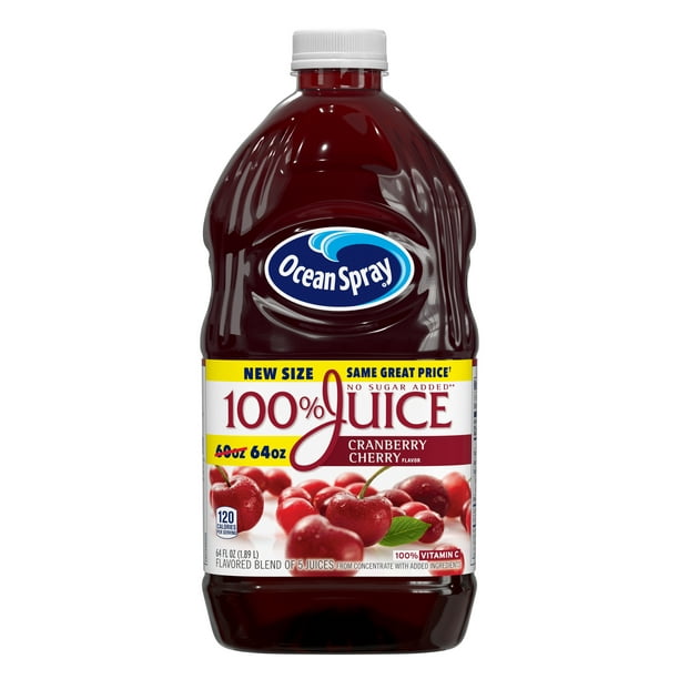 Ocean Spray 100 Juice, Cranberry Cherry Flavor, 64 fl oz