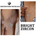 thumbnail image 4 of Beautlace 925 Sterling Silver Rose Heart Necklace,Butterfly Flower Pendant Necklace Jewelry Birthday Christmas Valentines Mother's Day Gifts for Women Mom Wife -Mystic Topaz, 4 of 12