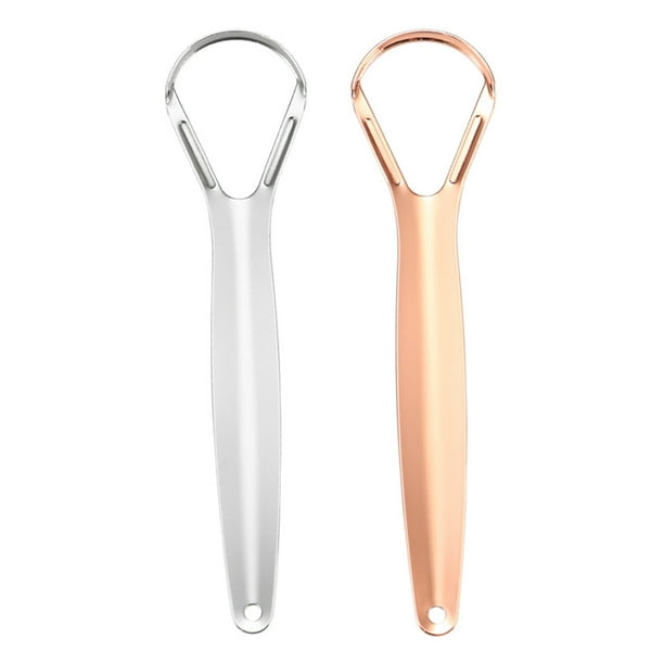 Raspador de lengua, reduce el mal aliento, limpiadores de lengua de acero inoxidable, limpiador de raspador de lengua para un aliento fresco Vhermosa