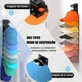 thumbnail image 4 of Organizador de Gorras, Sostiene Sombreros, Perchero pared Exhibición y Porta Gorras para Pared, Organizador Gorra con Adhesivo (Negro), 4 of 4