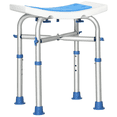 thumbnail image 1 of HOMCOM Shower Chair for Inside Shower 330lbs EVA Padded Bath Seat Blue, 1 of 10