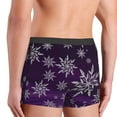 thumbnail image 4 of Kdxio Men's Boxer Briefs with Snowflake Gradient Purple Print - Comfortable and Breathable Underwear for Everyday Wear, 4 of 7